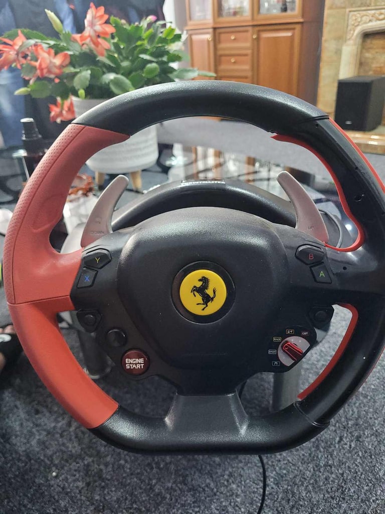 Thrustmaster Ferrari 458 steering wheel and pedals 