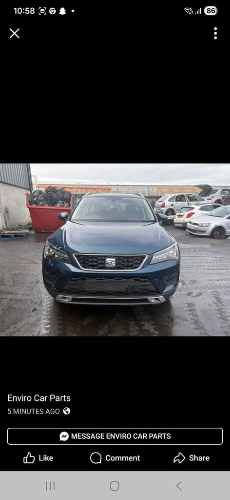 ♻️ FOR BREAKING 🚗   •  2017 SEAT ATECA 1.6 Diesel Manual DDYA •