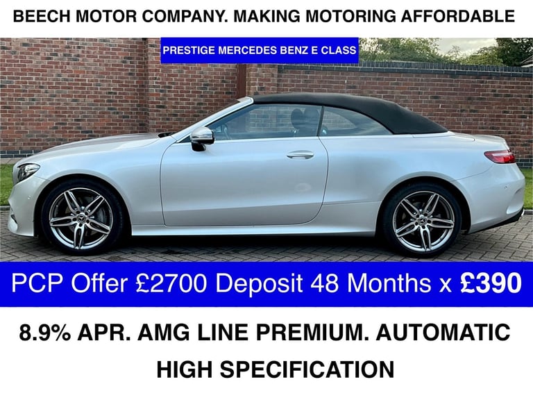 image for 2020 Mercedes-Benz E Class 2.0 E220d AMG Line (Premium) Cabriolet G-Tronic+ Euro 6 (s/s) 2dr CONV...
