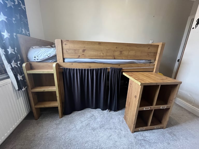 image for Next Compton mid sleeper bed set with wardrobe, drawers, desk and more!