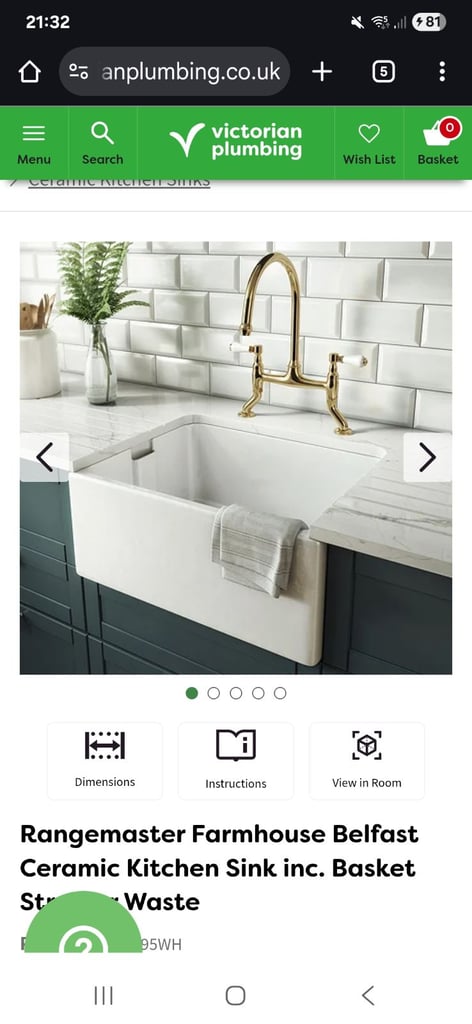 Farmhouse belfast ceramic sink