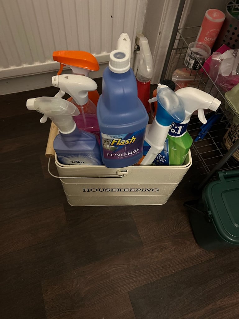 Basket + Cleaning items 