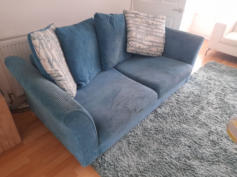Teal dfs sofa 3 seater sofa greeny/blue