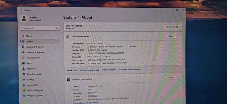 Gaming PC Ryzen 5600 Arc750 (RTX 3060) 16gb ram 2Tb SSD Computer