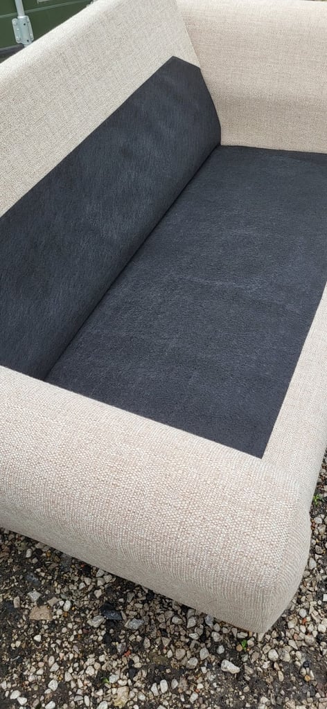 Beige 3 seater sofas x 2 DELIVERY AVAILABLE