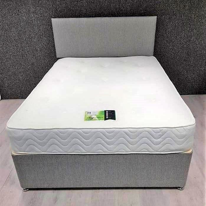image for ✔double bed with base and headboard and memory foam mattress/ bedframe