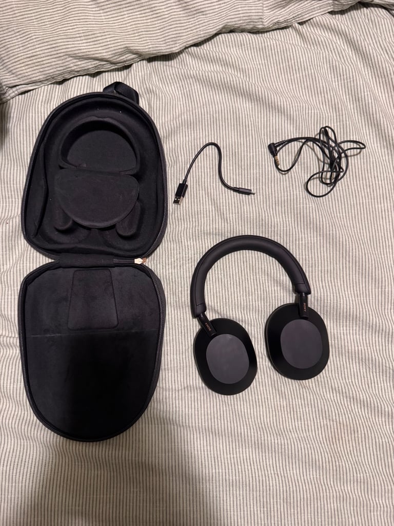 image for Sony XM5 Noise Cancelling Bluetooth Headphones 