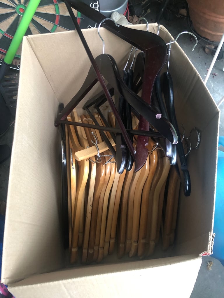 WOODEN COAT HANGERS (50p each)