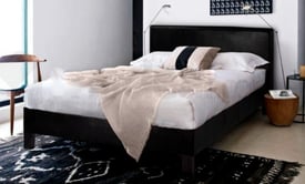CASH ON DELIVERY!!! LEATHER BED-DOUBLE SIZE FRAME -BLACK-BROWN-