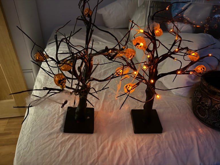 image for Pair of Halloween decor tree lights 