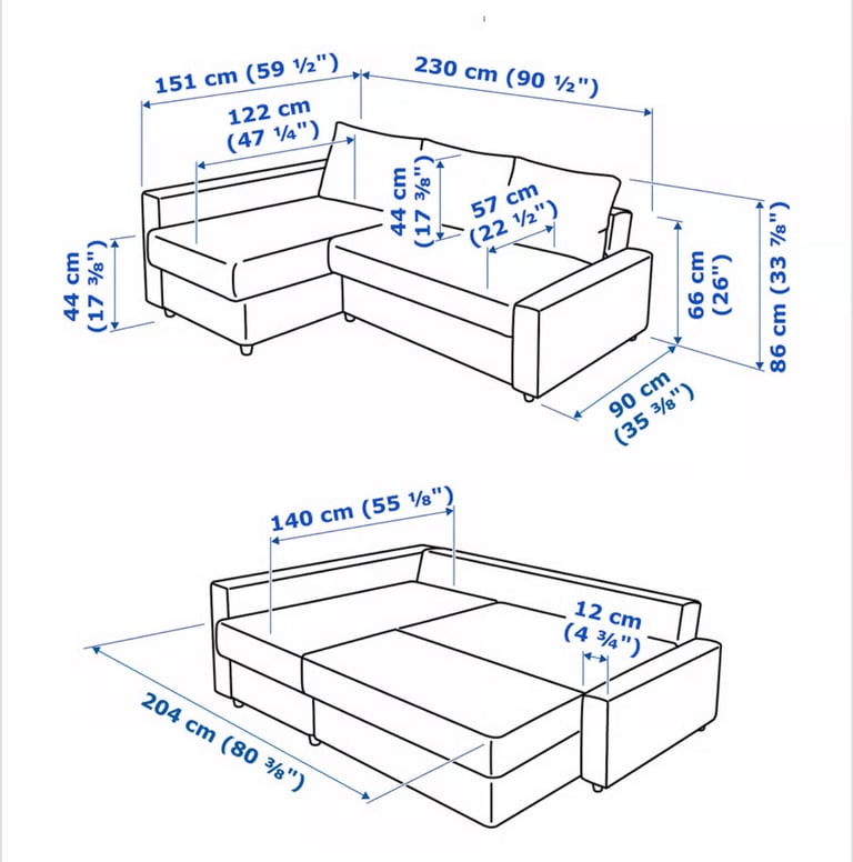 IKEA - FRIHETEN Corner sofa-bed with storage, Skiftebo dark grey - IMMACULATE- RRP £599
