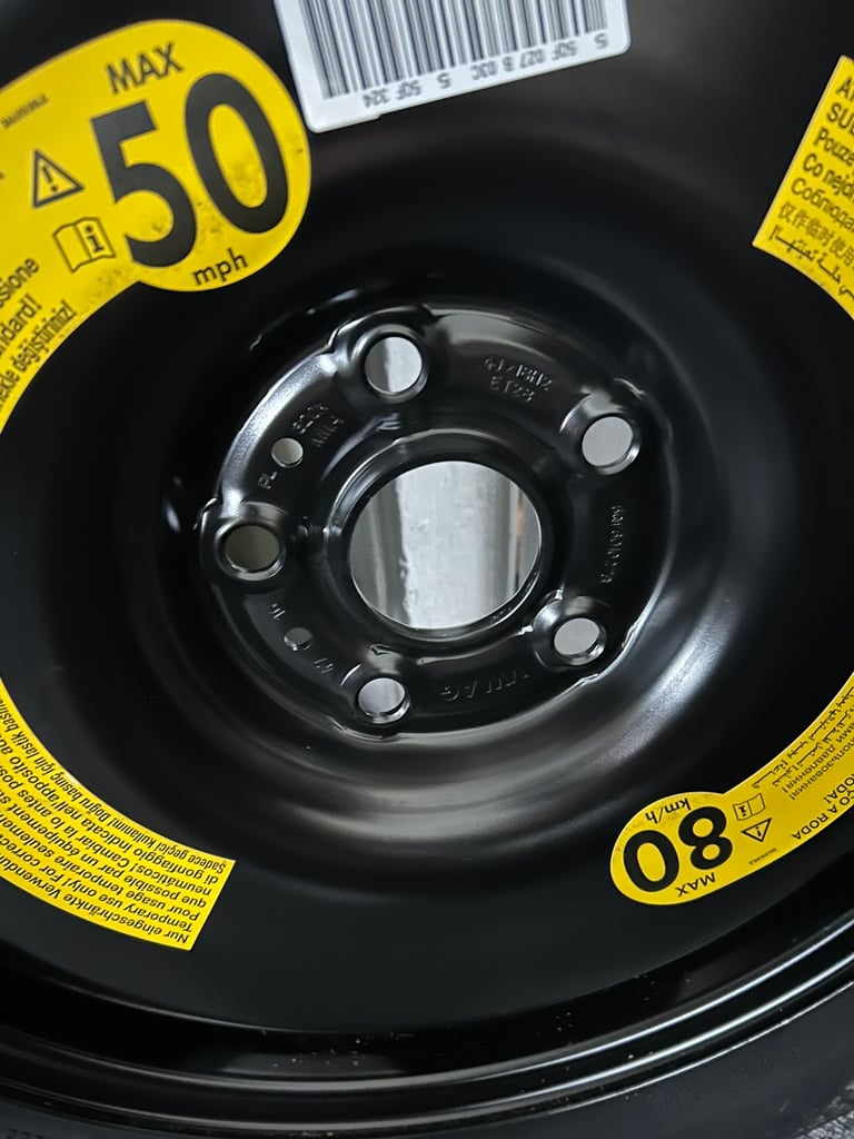 VW group space saver wheel and tyre