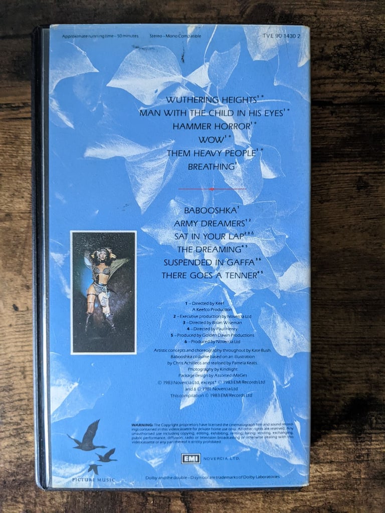 Kate Bush - The Single File VHS video tape