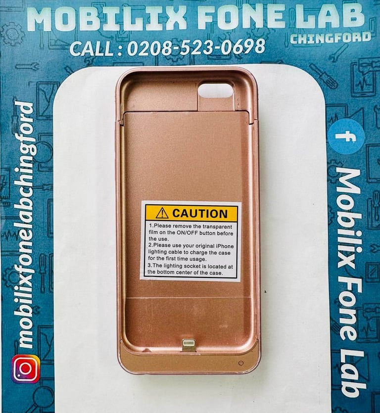 External Used Battery Charger Case Rose Gold for Apple iPhone 6 & 6S Portable Case