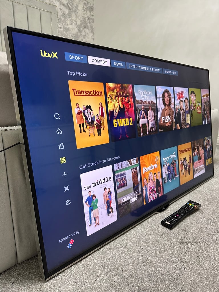 image for Jvc 50” Led 4K Smart Ultra Slimline Tv Wifi Internet With Remote Excellent Condition