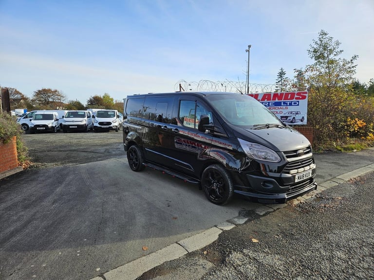 2018 ON 18 PLATE FORD TRANSIT CUSTOM 310 170 BHP LIMITED CREW VAN 79K ULEZ FREE 