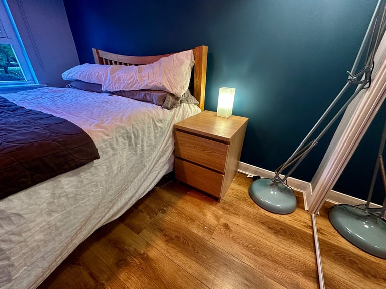 IKEA MALM White Stained Oak Veneer - Selling as a Pair