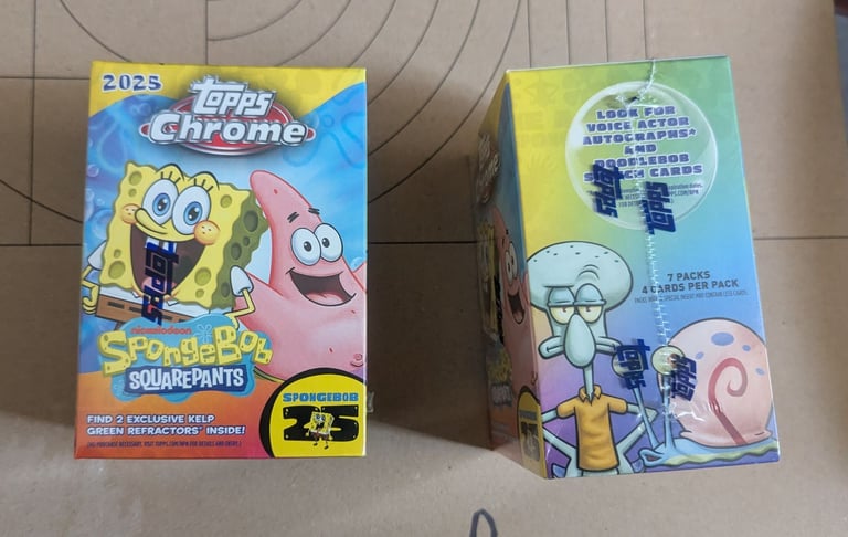 Topps Chrome SpongeBob 25th Anniversary 2025 Value Box