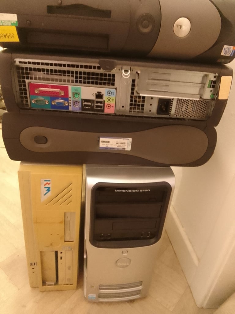 image for Joblot of 5 Dell PC Desktops- Pentium and/or Intel-Duo- Some may work