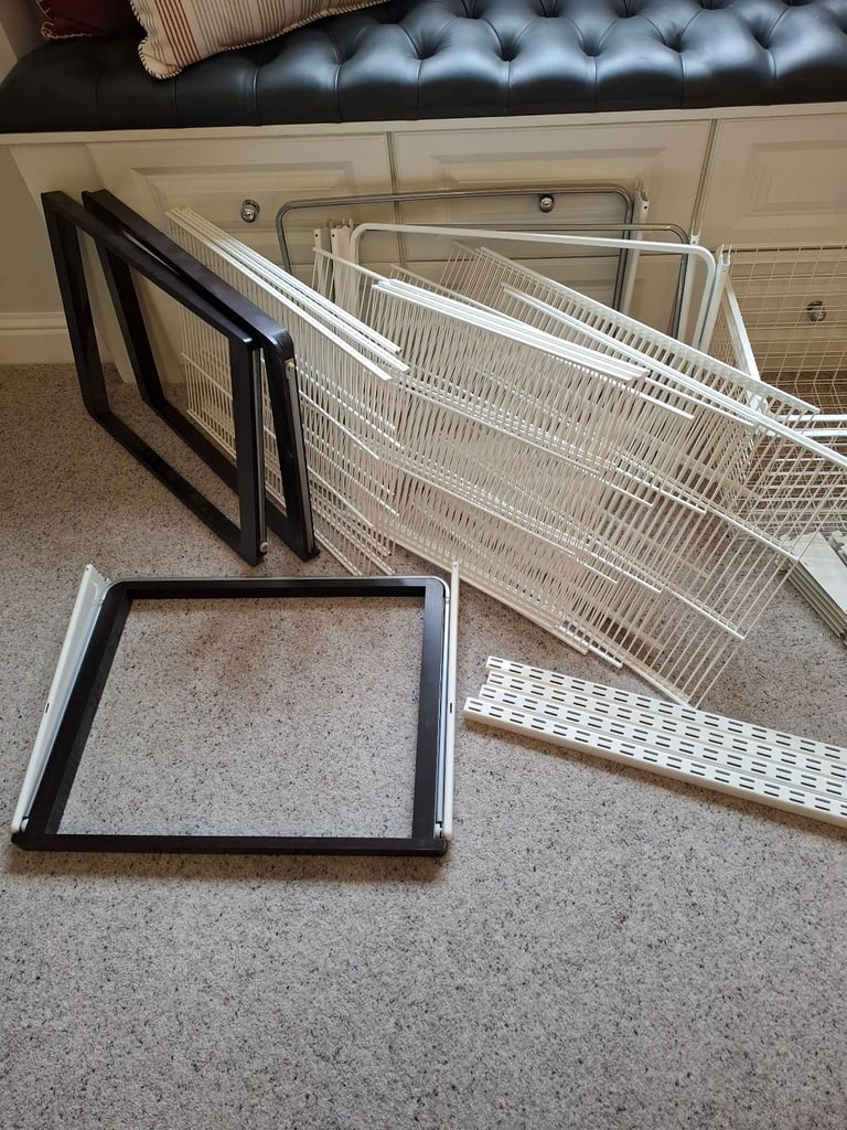 Large White Elfa Closet Storage System