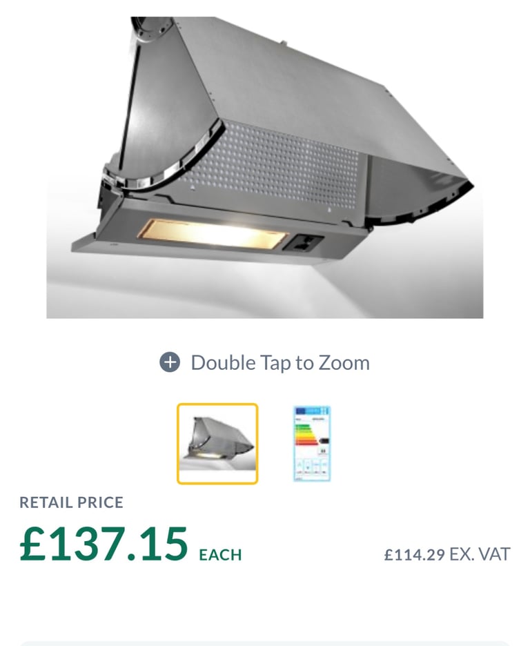 image for Brand new unopened Brand new unopened Integrated 3 Speed cooker Hood with LED Lights £50 