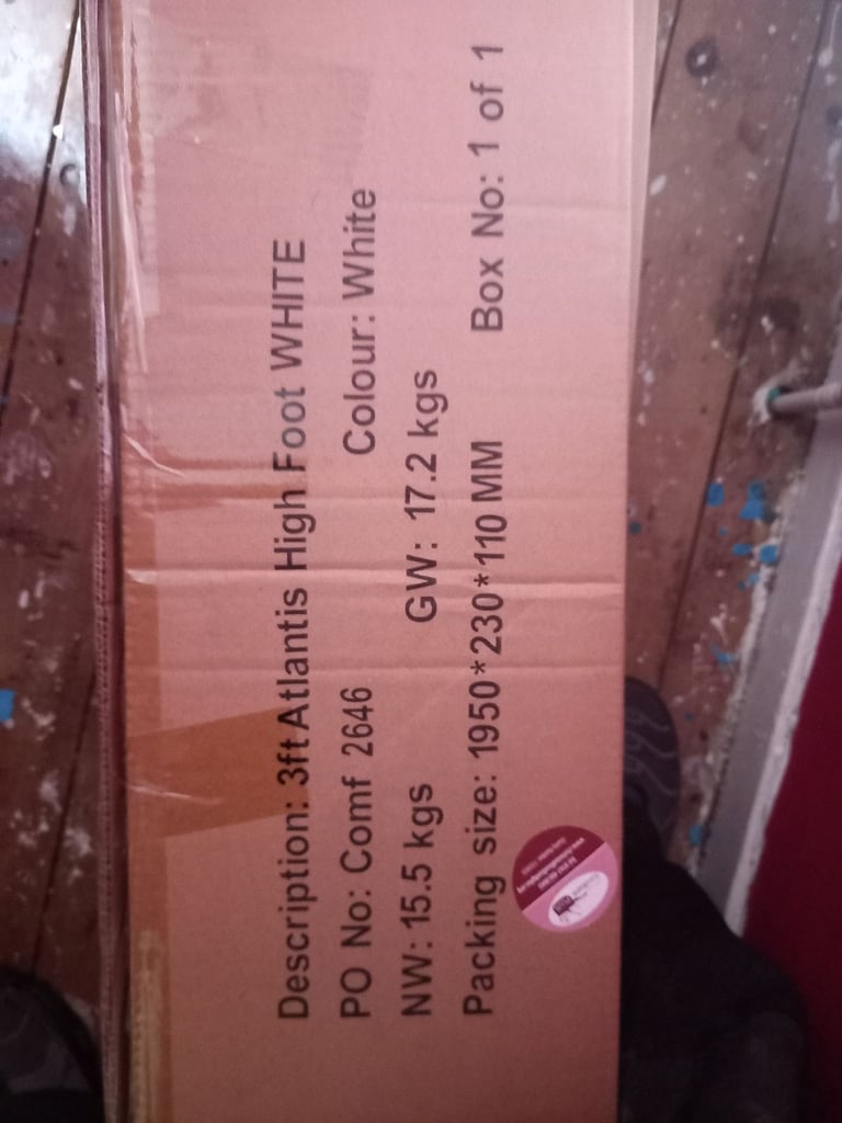 Brand new 3ft Atlantis high foot wooden bed 