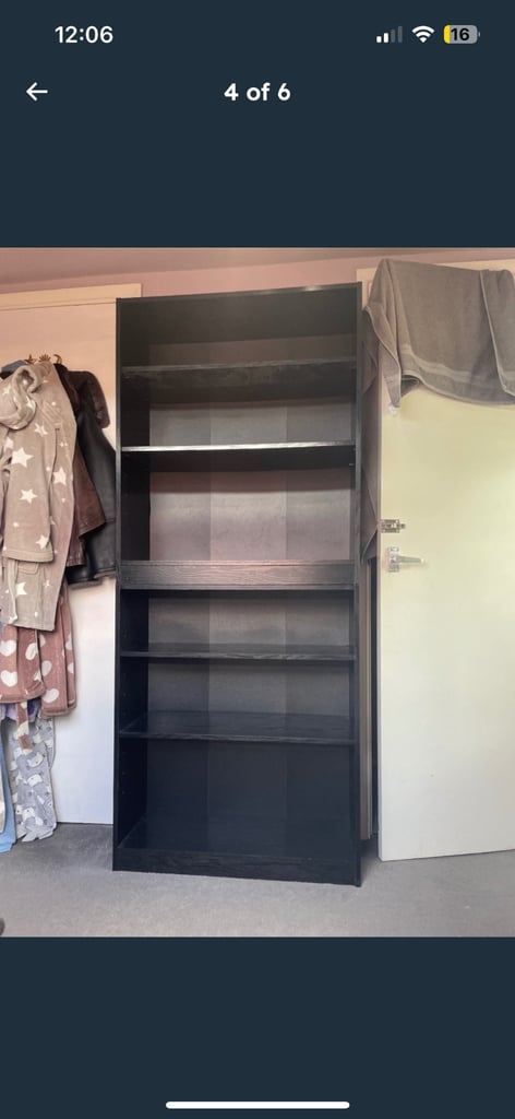 Black ash bookcases x 2. BR3   £30. For Both 