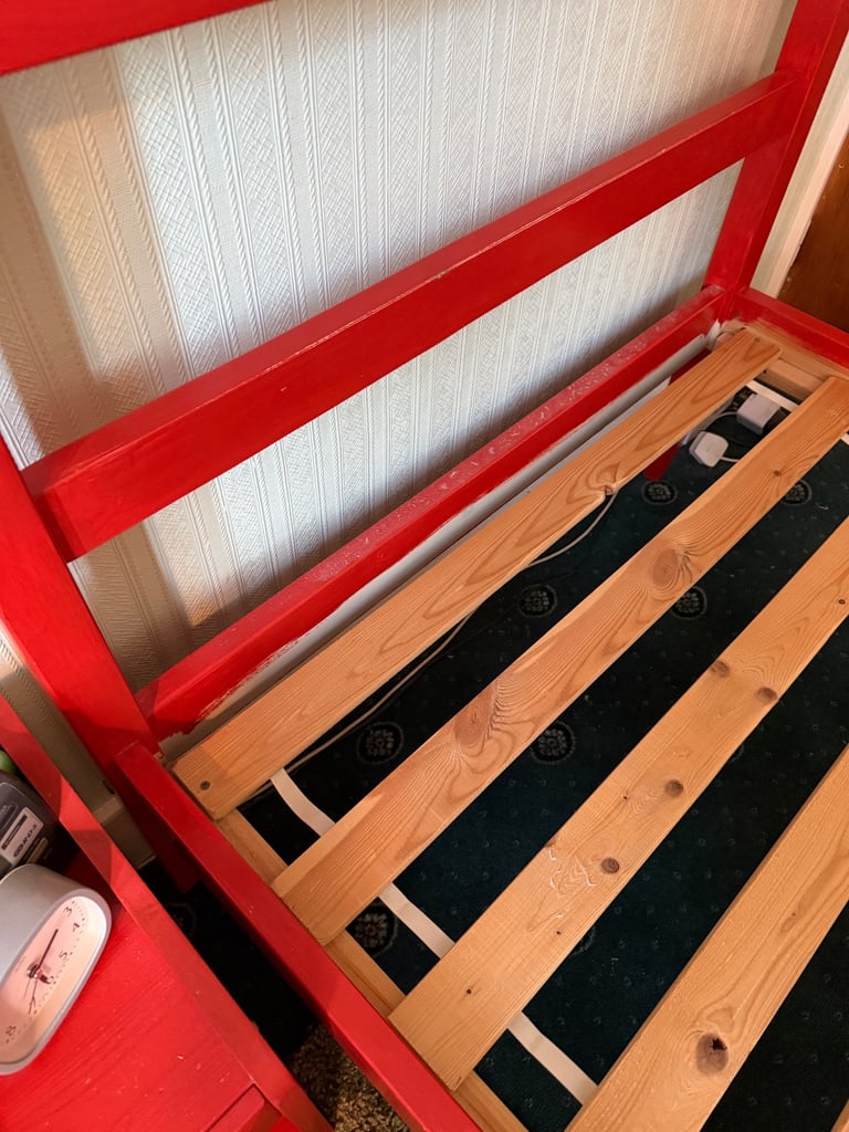 Single bed frame with mattress 