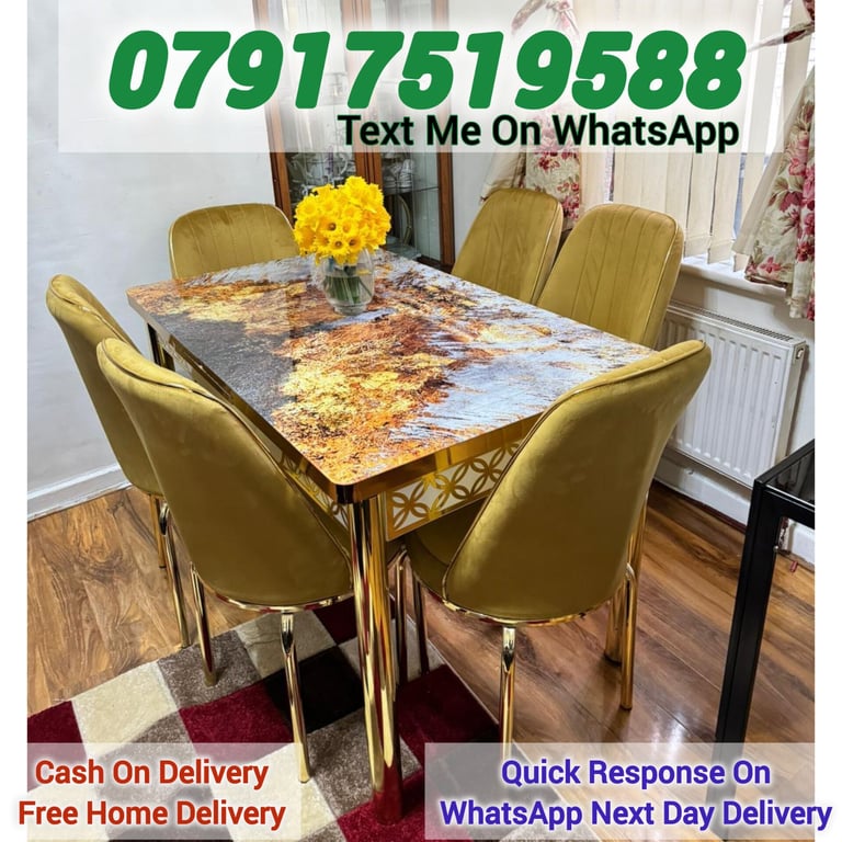 image for Dining Table set with 6 Chairs Brand New.