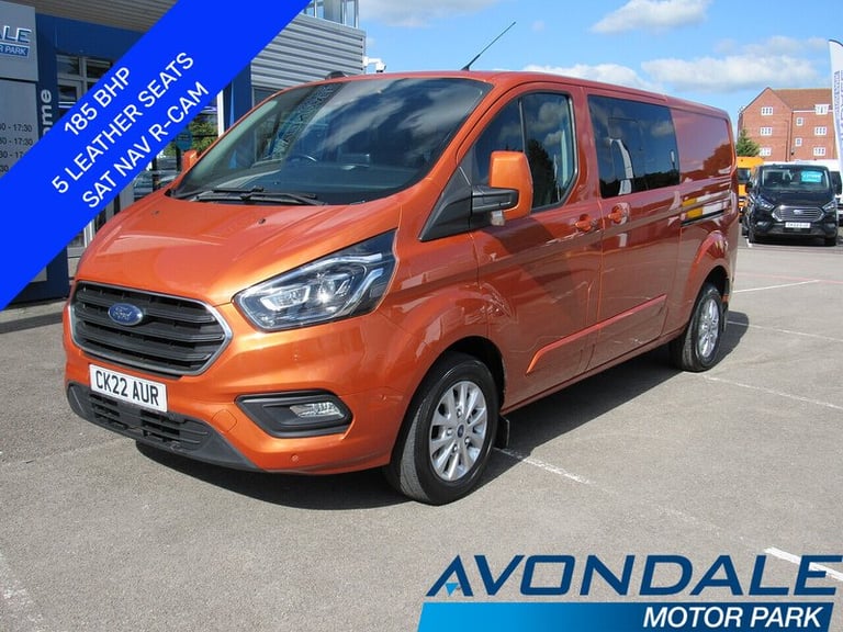 2022 Ford Transit Custom 320 EcoBlue Limited 185 BHP 5 Leather seats High Specification l2 lwb 2....