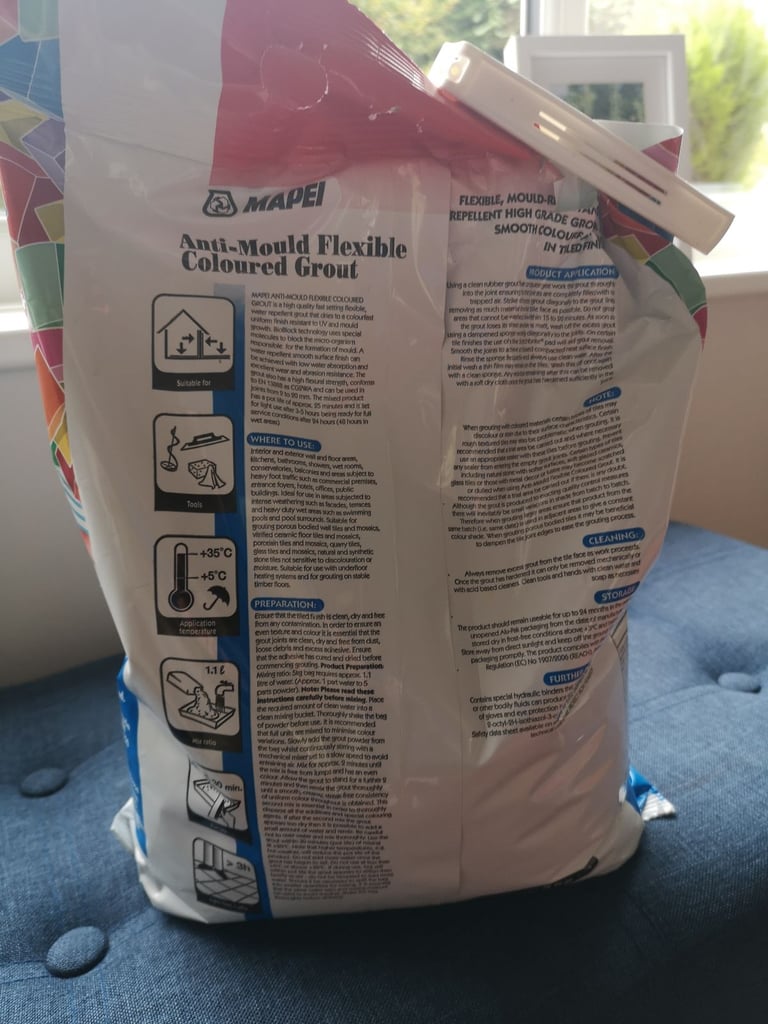 5kg Mapei Ivory coloured Flexible Grout 