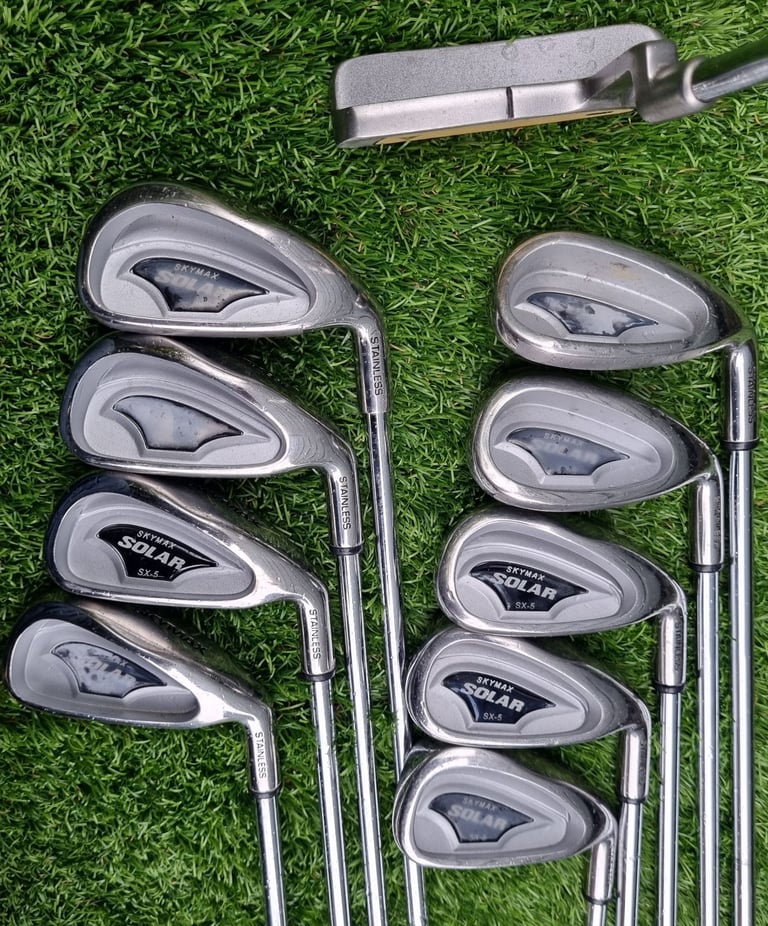 SKYMAX 3-SW, woods 1-3-5, Vantage soft-face putter, SKYMAX trolley bag & EXTRA's