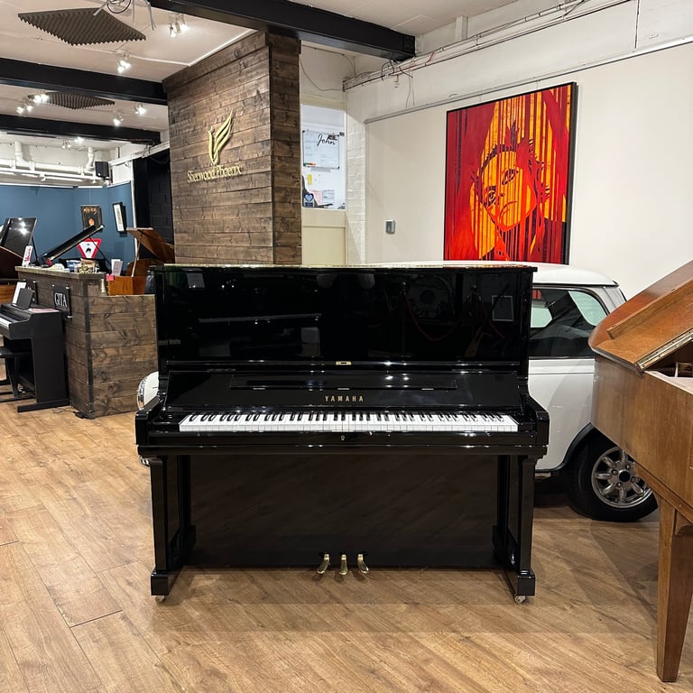 Yamaha YUS3 Upright Piano (2024) Black Polyester | Delivery, Tuning, Stool, Warranty