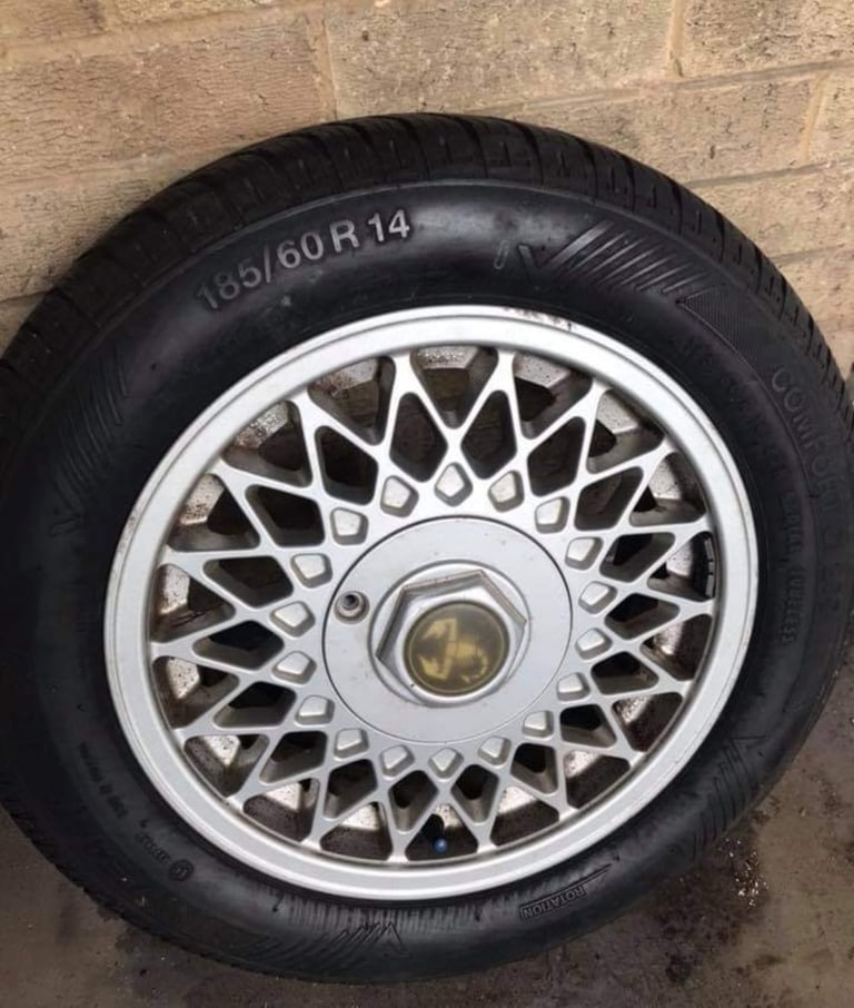 BORBET B 14X6J ALLOY WHEELS  RETRO  VW MK1 GOLF  VAG  4X100 X2 