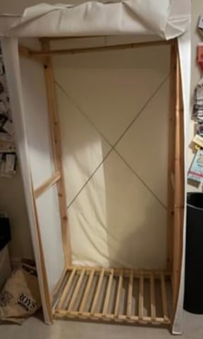 IKEA Fabric wardrobe - wooden frame | in Market Harborough, Leicestershire  | Gumtree
