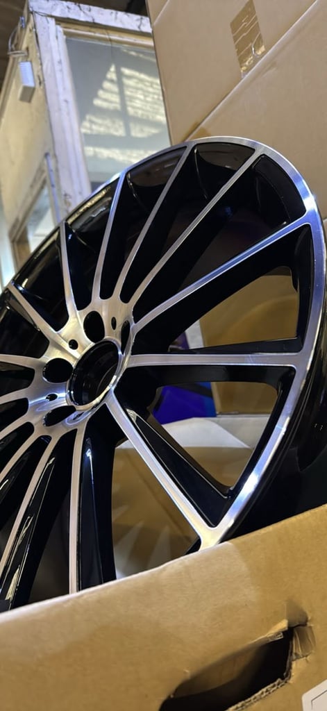 🔥 FORD GALAXY 5X112   20 X 8.5J  Gloss Black Polished Face Alloy Wheels NEW!!!