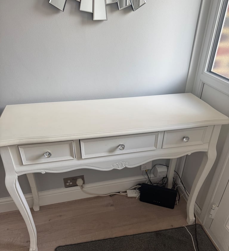 image for White Dressing Table with 3 drawers.