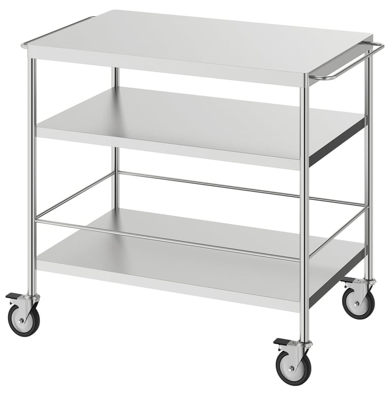 IKEA Flytta Kitchen Trolley Stainless Steel