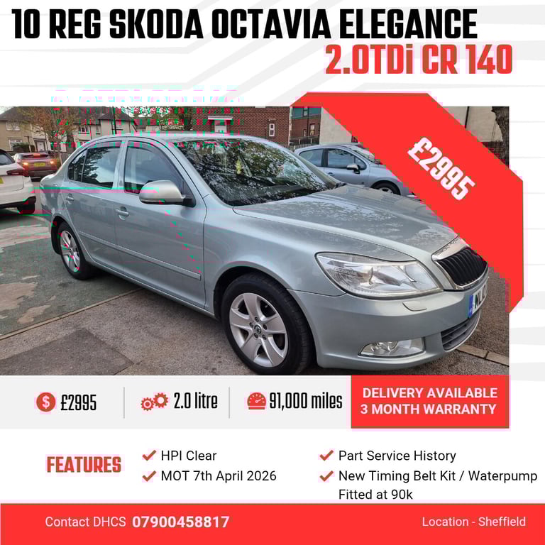 2010 Skoda Octavia 2.0 TDI CR Elegance 5dr HATCHBACK Diesel Manual
