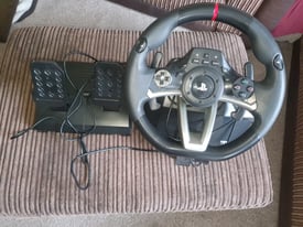 Steering wheel and pedals