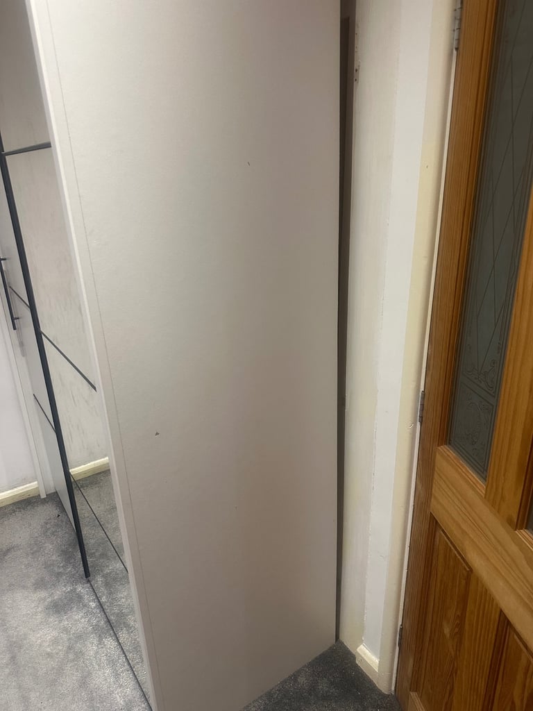 Double sliding door with mirror 