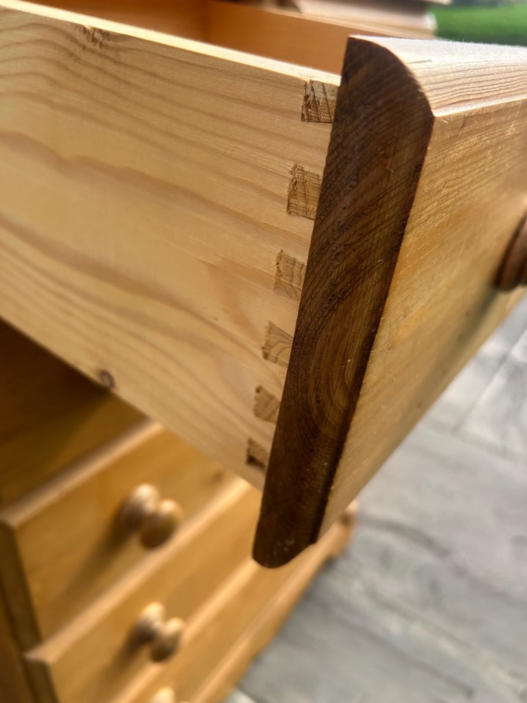 Large Solid Pine Chest of Drawers - Good Condition 