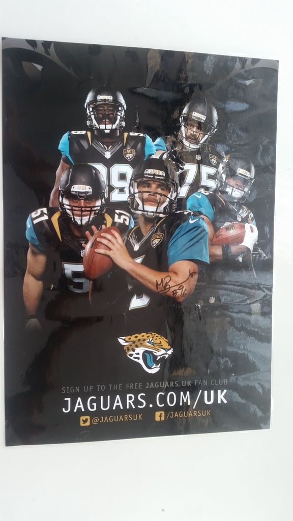 Jacksonville Jaguars Signed Poster and Flag