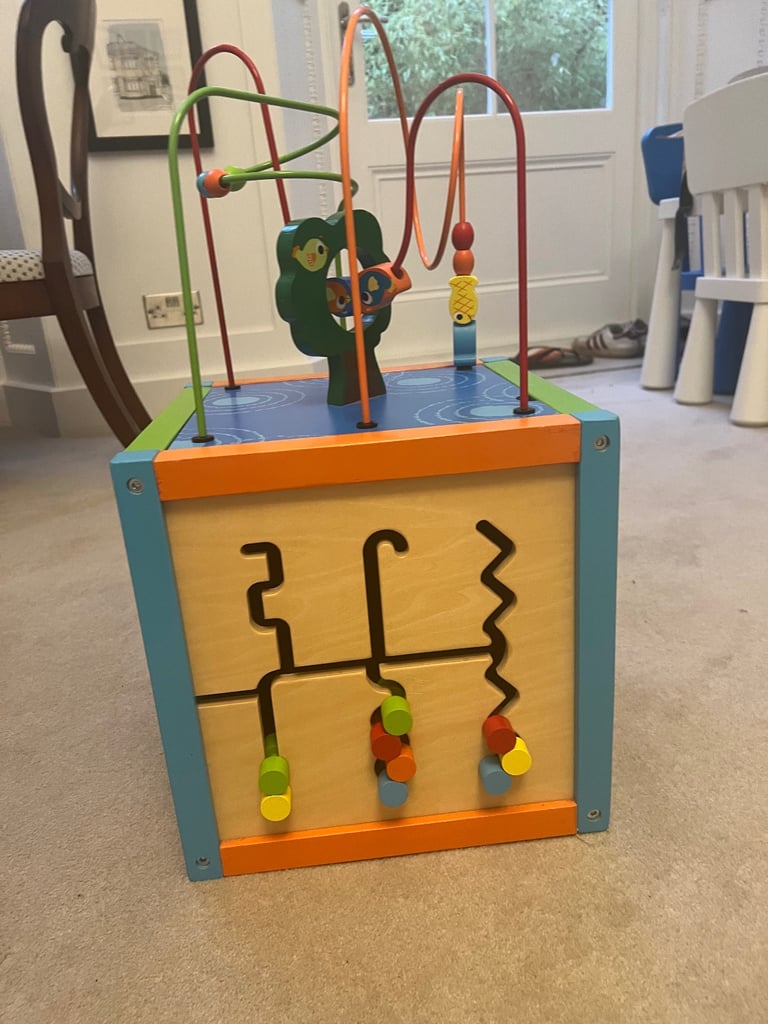 image for Wooden activity play cube