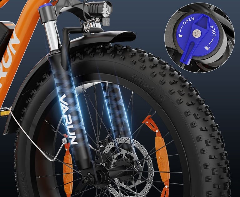 VARUN M26-2 PLUS is a rugged and powerful 26" Fat-Tire Mountain E-Bike