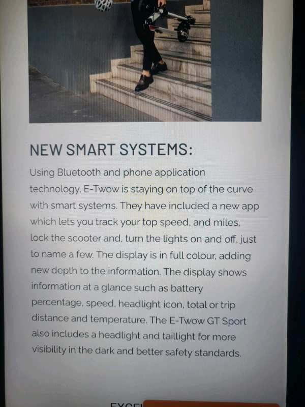E-twow gt sport 30mph Bluetooth 