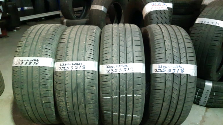 set of 235 55 18 hankook tyres 6-7mm tread £160 set fitd n bal £80 pair opn 7 days