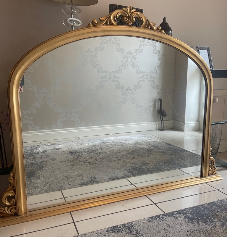 image for Over mantle gold mirror