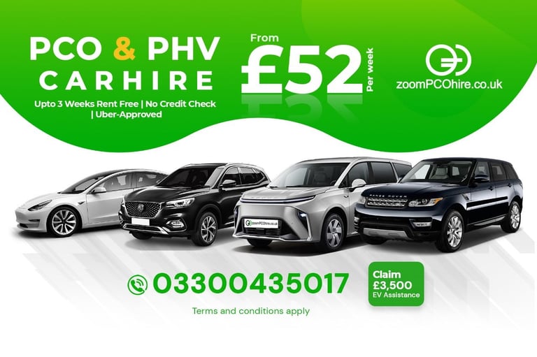 image for PCO Car Hire Rent to Buy 7 8 9 Seater Tesla Mercedes BMW UberXL Exec Lux Wheely Blacklane