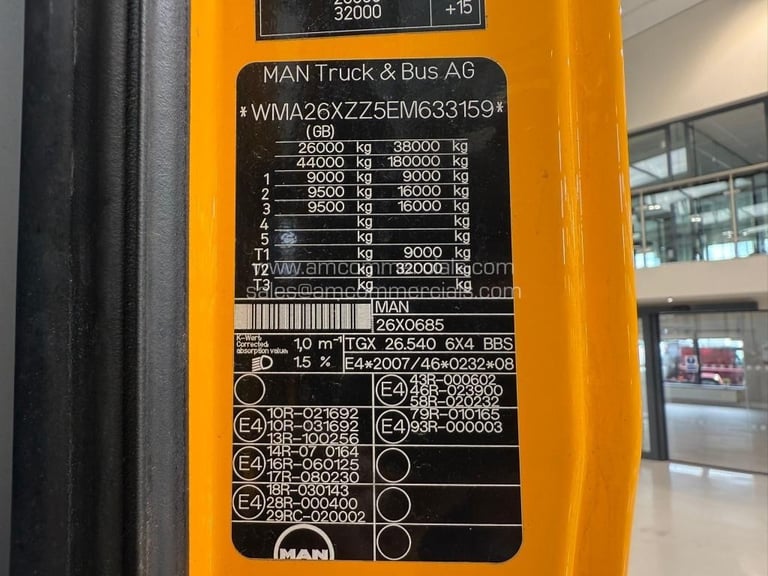 2014 (14) MAN TGX 26.540 6X4 DOUBLE DRIVE 150 TONNER